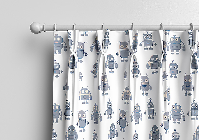 Robo Town, Cyborg Grey - Made to Measure Curtains - Image 10